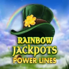 Rainbow Jackpots Power Lines online game logo by Red Tiger Gaming on rainsbet.net