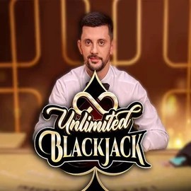 Unlimited Blackjack logo by Ezugi at Rainbet Casino